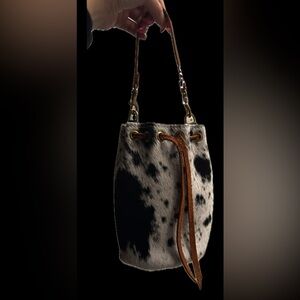 Cowhide Bucket Purse